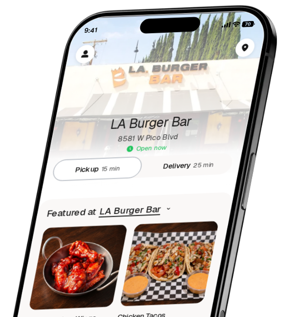 LA Burger Bar app preview